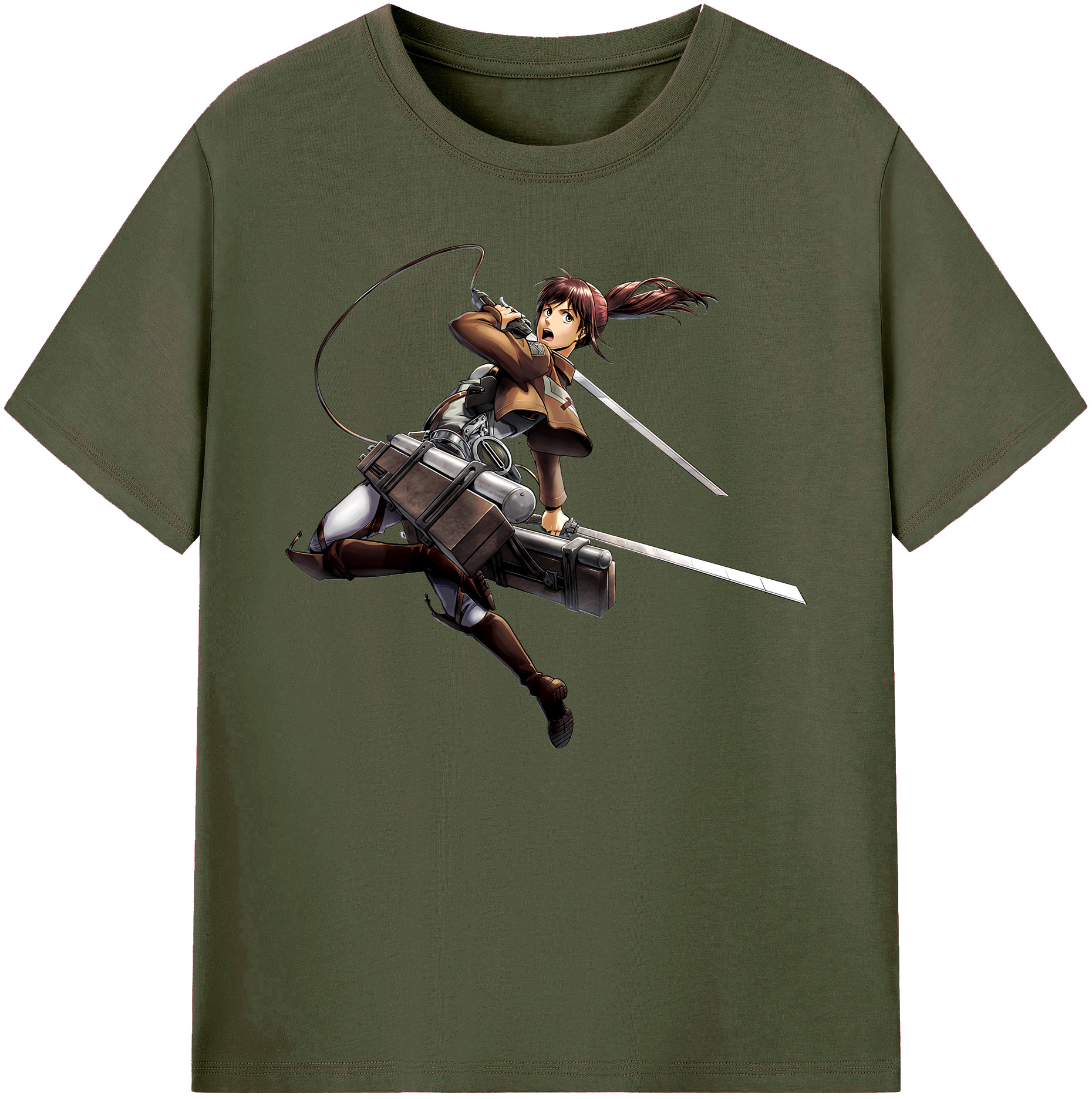 （画像用） 進撃の巨人 サシャ·ブラウス Attack on Titan Sasha Blaus 綿100％ メンズ半袖Tシャツ｜肌触りやわらか＆通気性